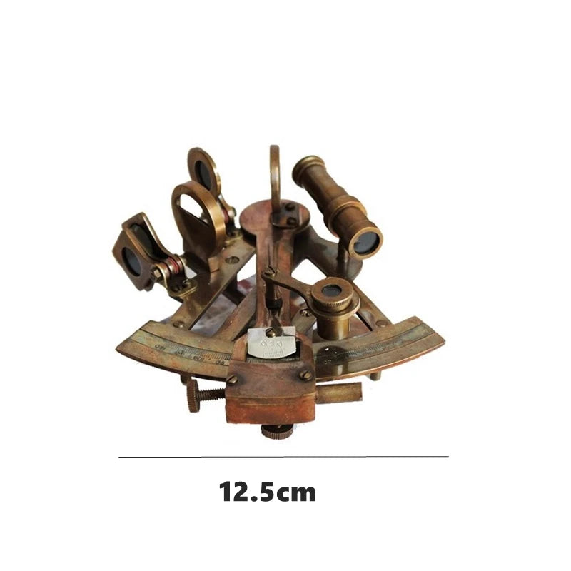 Replica Antique Sextant Brass Ornaments Nautical Desktop Decoration