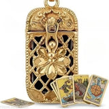 Cage Pendant Necklace with 22 Major Arcana Mini Tarot Cards