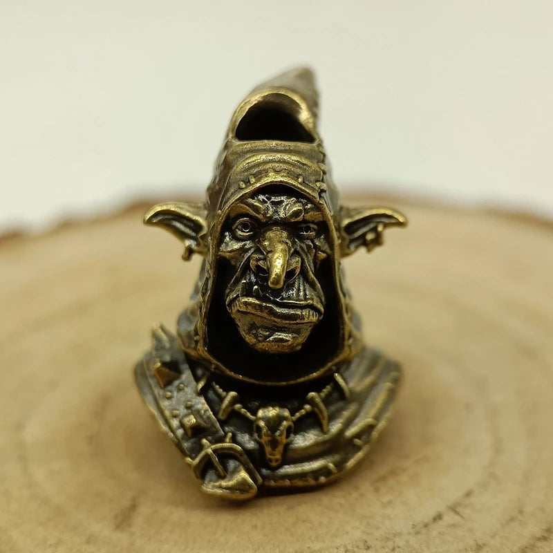 Goblin Brass Knife Paracord Bead Dreadlock Beard Bead