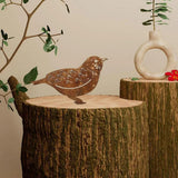 Set of Four Rusty Metal Bird Silhouettes Garden Fence Decor