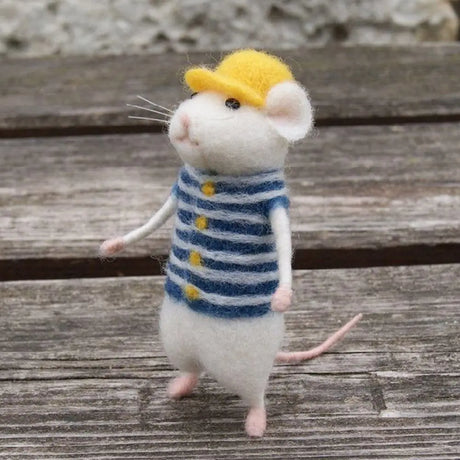 Wool Felting Activity Set Mouse Toy Doll Wool Poked Needle DIY Kit Package
