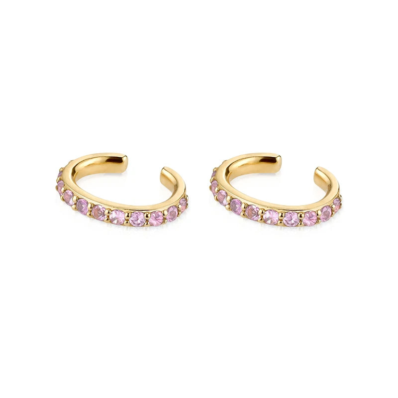 Colourful Zircon Gold Stud Earrings Mix'n'Match