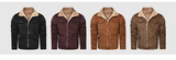 Woodsman Winter Corduroy Jackets Thick Warm Faux Fur Collar Bomber Coat