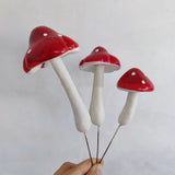 Mushroom Picks 33PCS Miniatures Artificial Foam Resin Fairy Garden Bonsai Pot Plant Decor