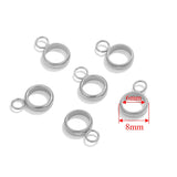 20pcs Stainless Steel Pendant Clip Connectors Bail Clasps For DIY Necklace Pendants Clip Pinch Findings Jewelry Making Supplies