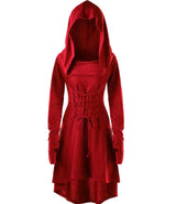 Archer's Goblincore Hooded  Lace Up Tunic Dress
