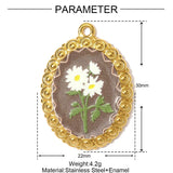 3pcs/Lot Enamel Dove Butterfly DIY Charm Pendants Stainless Steel Jewellery Findings
