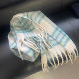Colour Blocks Autumn Winter Plaid Scarves Imitation Cashmere Mohair
