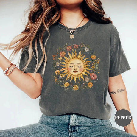Celestial Sun Face T-Shirt