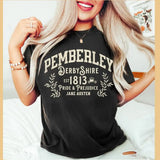 Pride and Prejudice Pemberley Derbyshire Tee Book Lovers T-Shirt