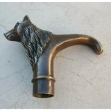 Wild Wolf Victorian Walking Stick Gun Bronze Head Cane Handle
