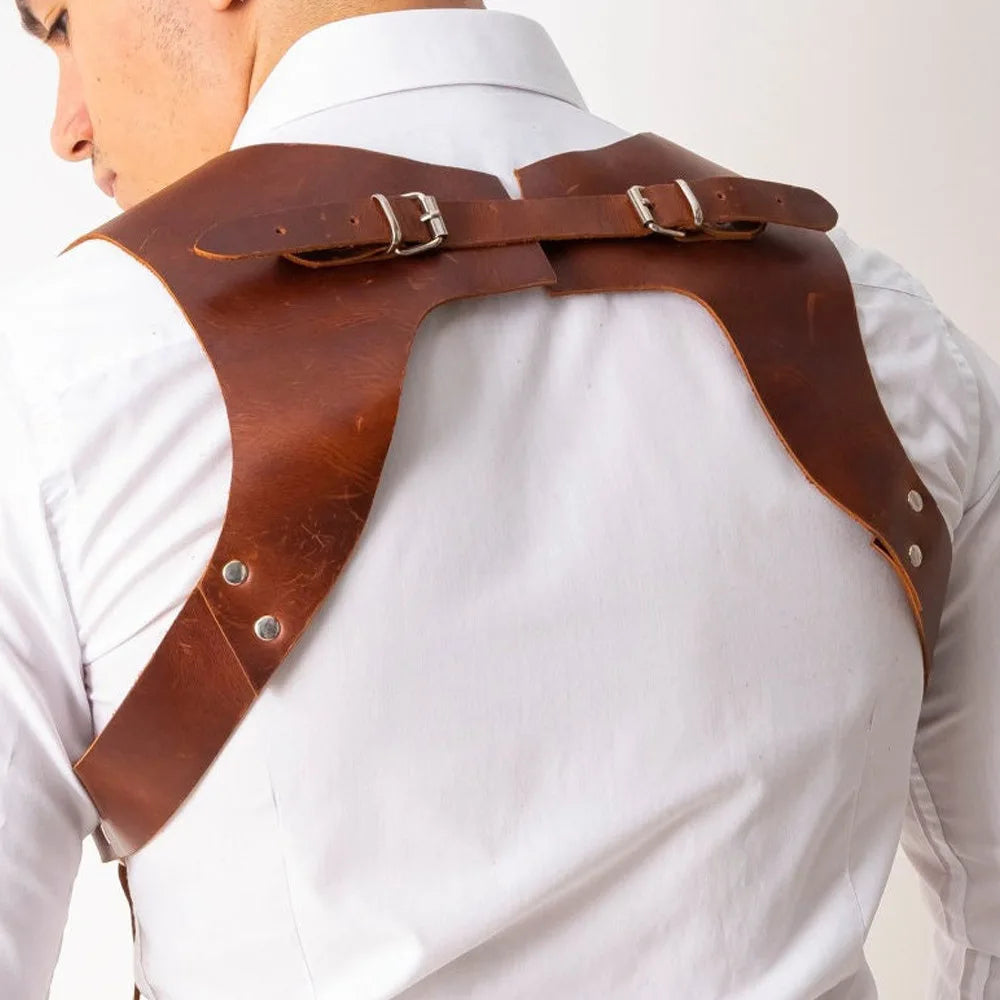 Men's Leather Bracers Harness Suspender Belts