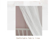 Muslin Cotton Hanging Canopy with Frills Bed Baldachin for Kids Room