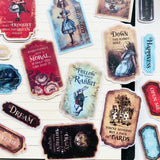 Vintage Alice In Wonderland Theme Scrapbooking Stickers