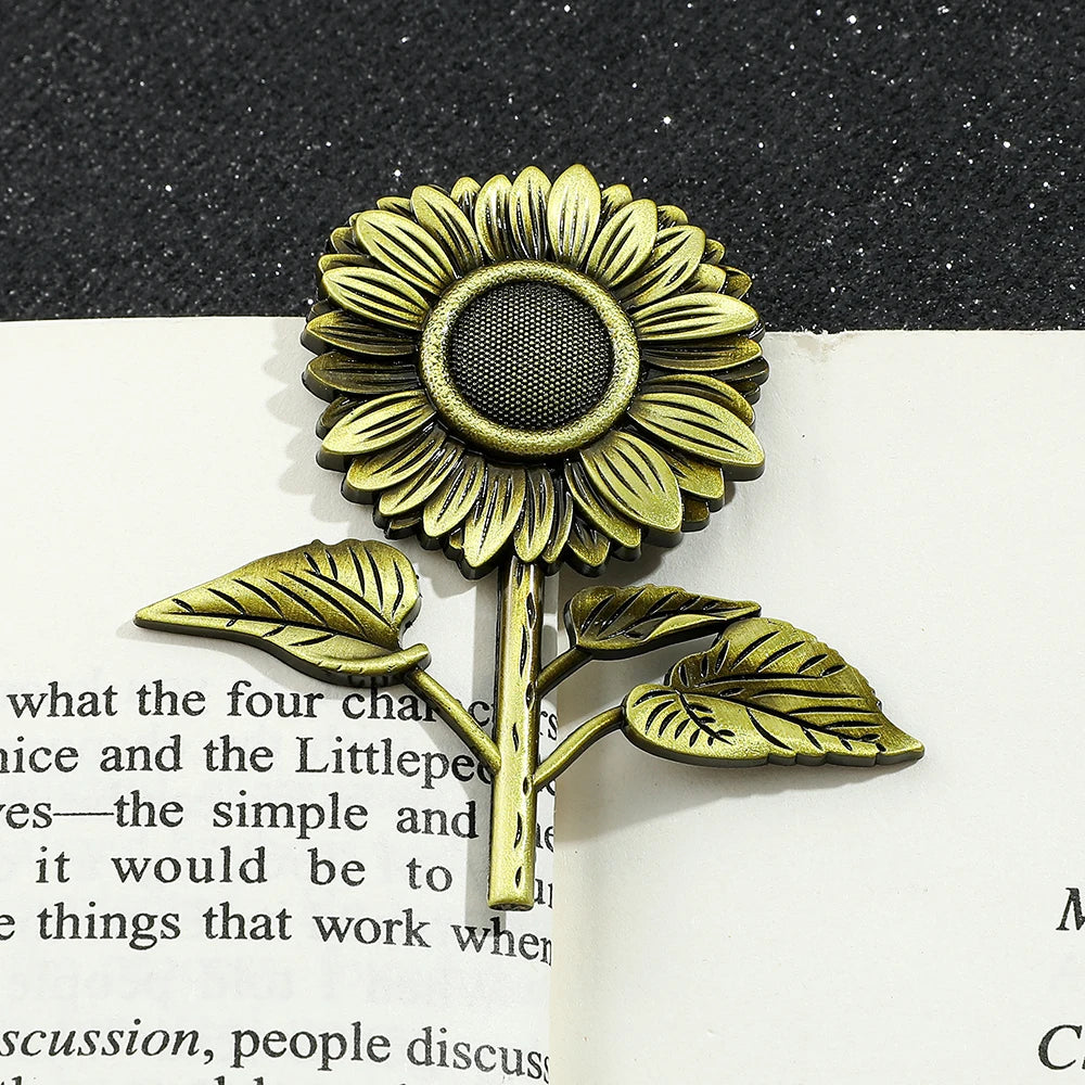 Bronze Metal Book Clips Bee Dragon Rose Sunflower Bookmark