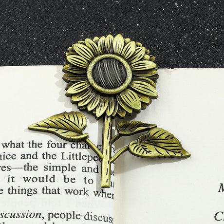 Bronze Metal Book Clips Bee Dragon Rose Sunflower Bookmark