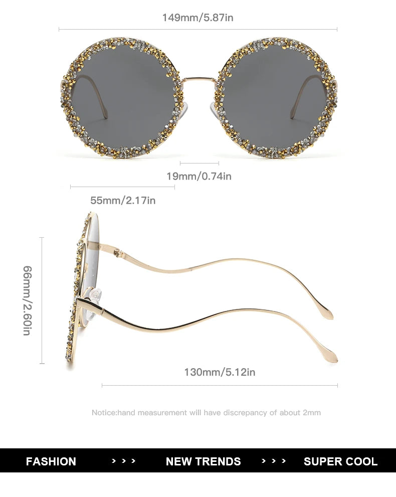 Diamond Moon Fun Glasses Sunglasses