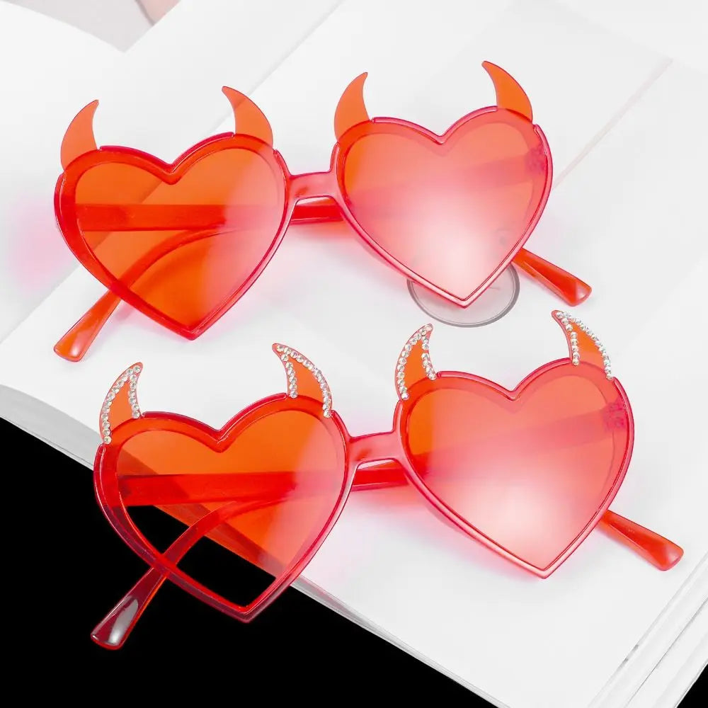 Red Devil Heart Shape Sunglasses