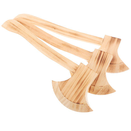 3pcs Wooden Axe Toys Hatchet Cosplay Props Kids Medieval Book Week Halloween Decor