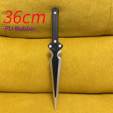 PU Rubber Weapons Knight Dagger Sawtooth Knife Cosplay Prop Sword Safety Role Play