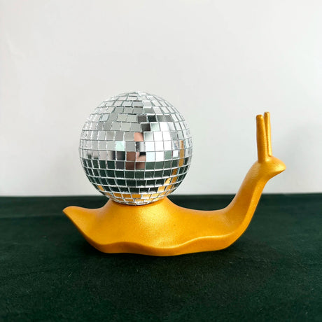 Disco Snail Mirror Ball Room Decor