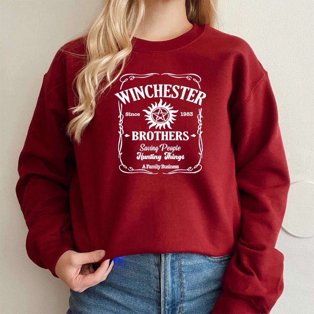 Supernatural Sweatshirt Sam and Dean Winchester Fan Sweater Pullover Jumper