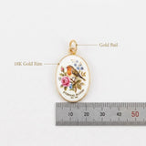 Woodlands Ceramic Pendant Charms DIY Jewellery Making