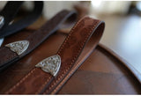Bobby Ray's Genuine Leather Western Cowboy Court Style Embossed Steel Buckle Belt