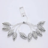 1.5M Gold Silver Pine Cone LED String Lights Christmas Fairy Lights