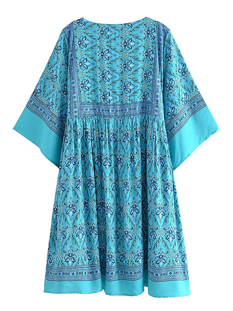 Mahleah's Boho Cotton Mini Dress Long Top