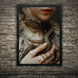 Lace, Pearls, Swords, and Snakes, Moody Victorian Art Poster Prints Dark Academia Wall Art Home Decor