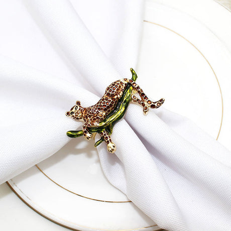 12PCS Leopard or Tiger Napkin Rings Table Decoration