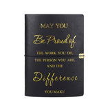 Teacher Colleague Employee Nurse Appreciation Gift 80 Sheets A5 Soft PU Leather Cover Loose-leaf Notebook