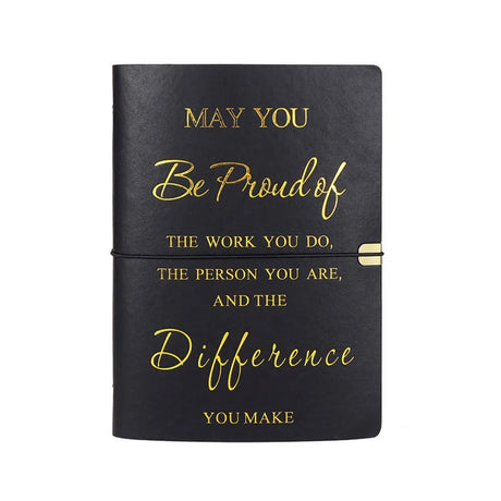 Teacher Colleague Employee Nurse Appreciation Gift 80 Sheets A5 Soft PU Leather Cover Loose-leaf Notebook