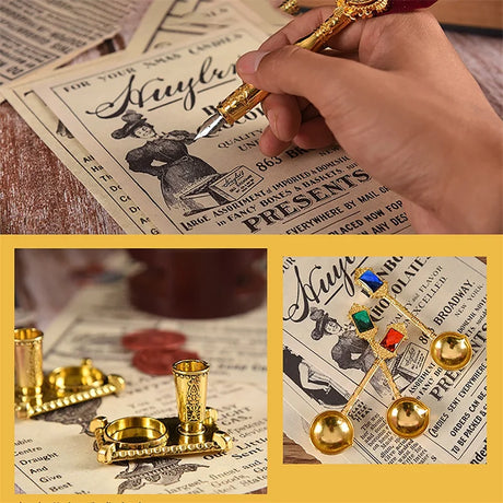 Wizard's Gift Calligraphy Feather Dip Pen Writing Set