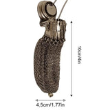 Handmade Victorian Silver Twist Lid Gate Mesh Coin Purse