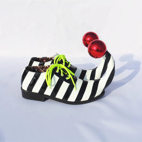 Adults Clown Shoes with Red Balls Circus Cosplay Performance Costume Accessories