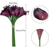 10PCS Calla Lily Bouque Artificial Flowers Mother's Day Easter Wedding Party Home Room Table Decoration
