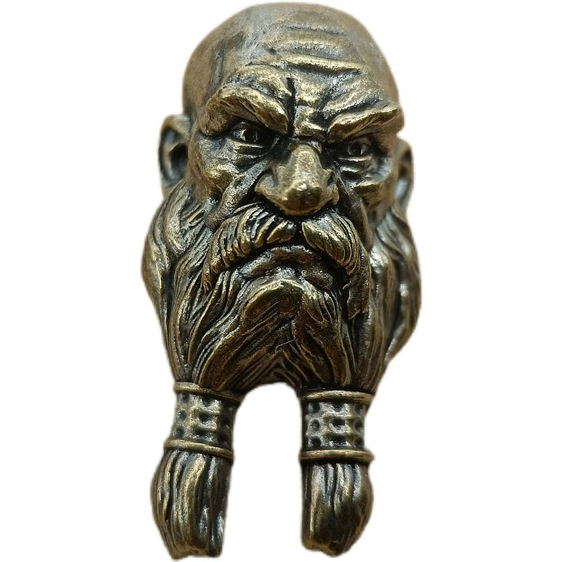 Viking Brass Paracord Beads Lanyard Charm Dreadlock Beard Bead