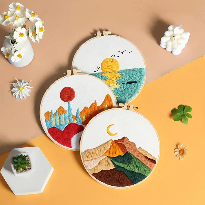 Scenery Embroidery DIY Set for Beginners