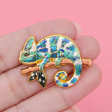 Chameleon Lizard Enamel Pin