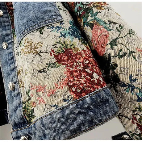 Maisie's Floral Print Denim Jacket