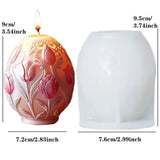 3D Easter Rabbit Relief Egg Silicone Mould Resin Candle Soap Plaster DIY Crafts