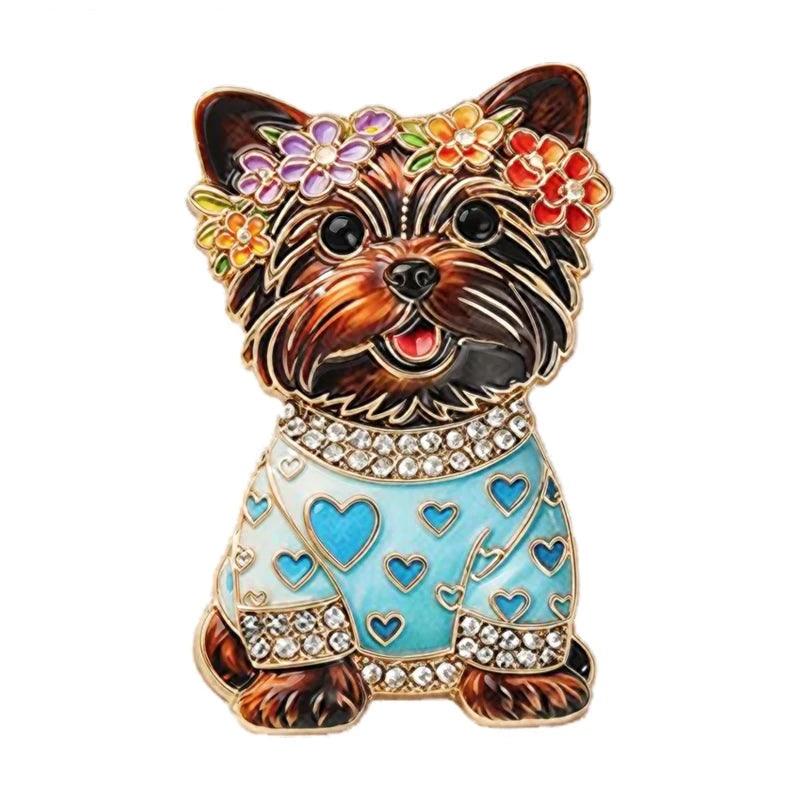 Scotty Dog Brooches 4 Colours