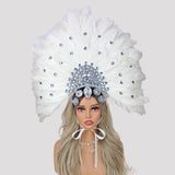 Carnival Feather Headdress Festival Costume Accessories