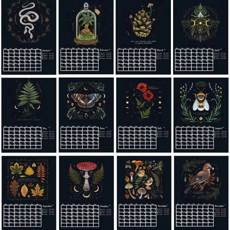 2026 Dark Forest Lunar Wall Calendar