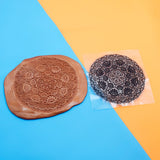 9cm Mandala Pottery Polymer Clay Texture Sheets Embossing Stamp