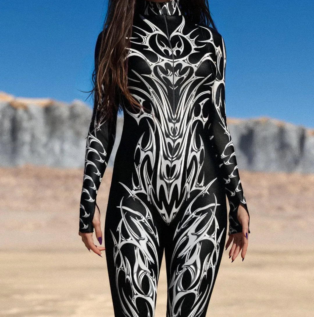 Multicolour Goddess Jumpsuit Cosplay Rave Festival Party Outfit