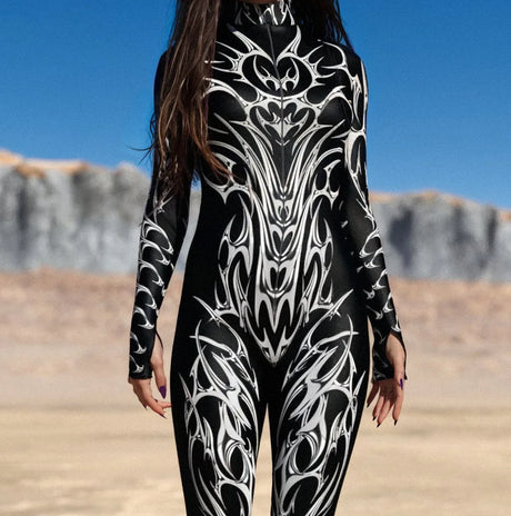 Multicolour Goddess Jumpsuit Cosplay Rave Festival Party Outfit
