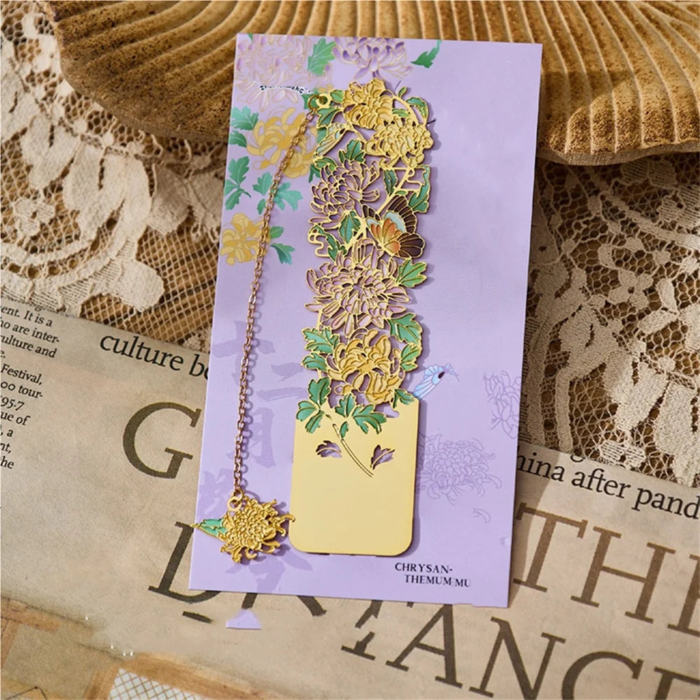 Metal Flower Bookmarks